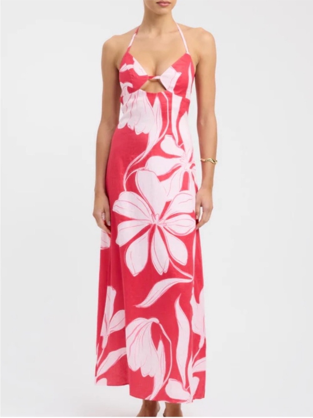 NWT Calypso Saint Barth Maxi Floral halter neck dress 12